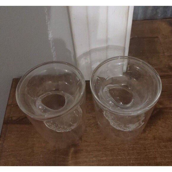 Whiskey Shot Glass Football Shape Blown glass collection (2) - Picture 2 of 5